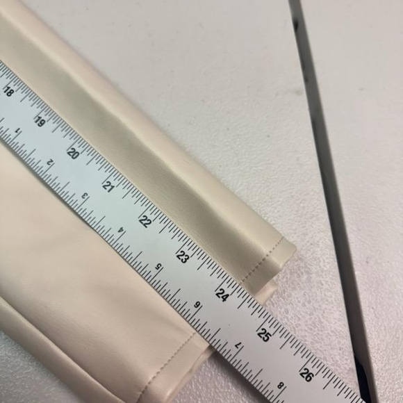 Steve Madden Vinka Faux Leather Motorcycle Jacket Bone Size M - Picture 9 of 9